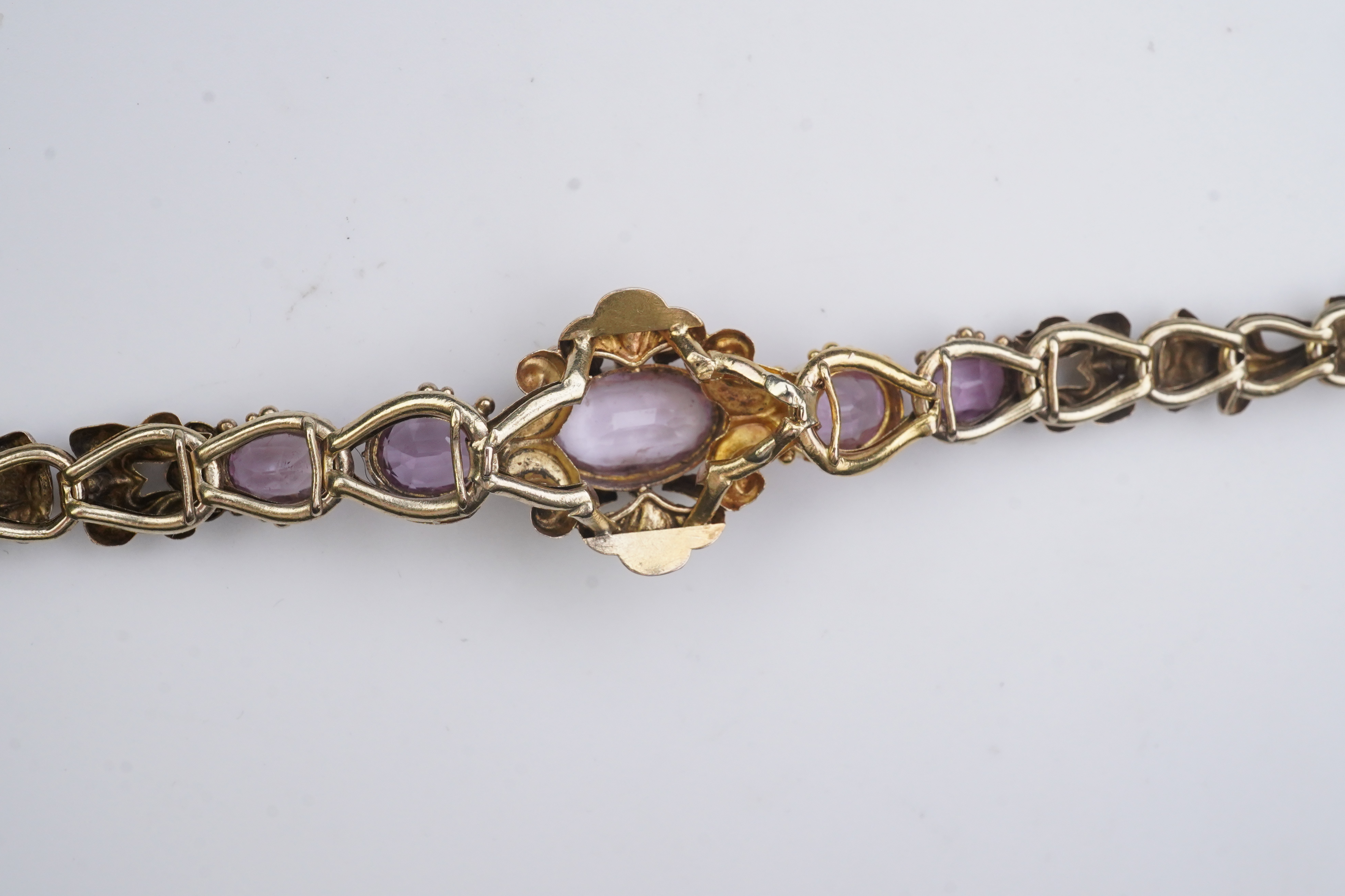 A pink topaz bracelet, mid 19th century